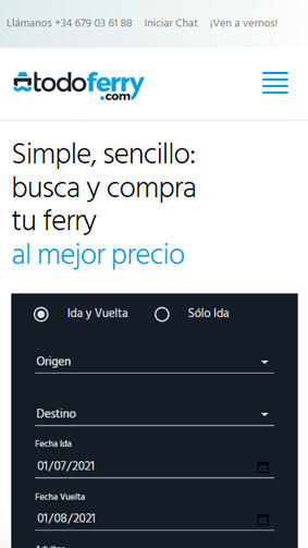 Web móvil todoferry