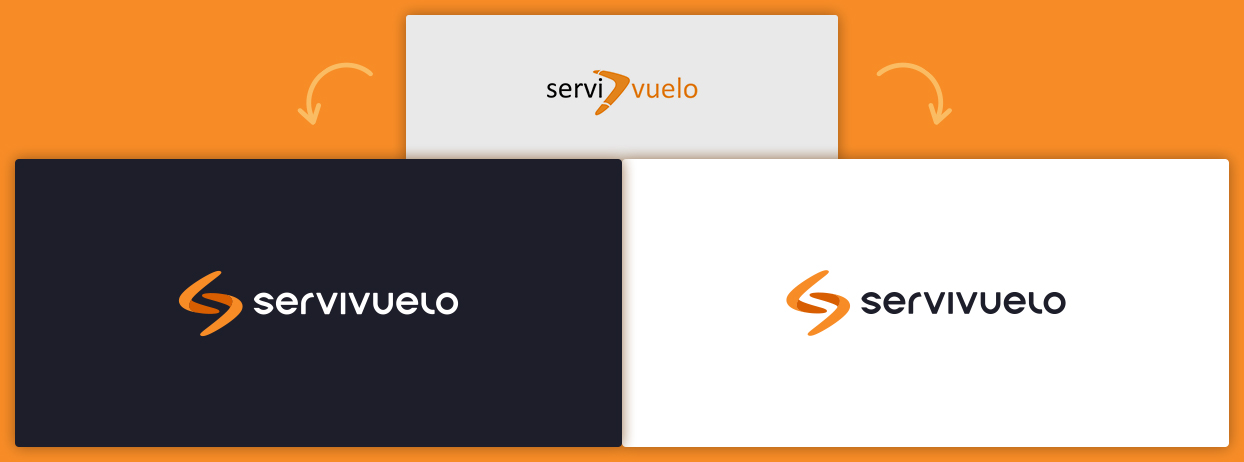 Servivuelo logo - evolución