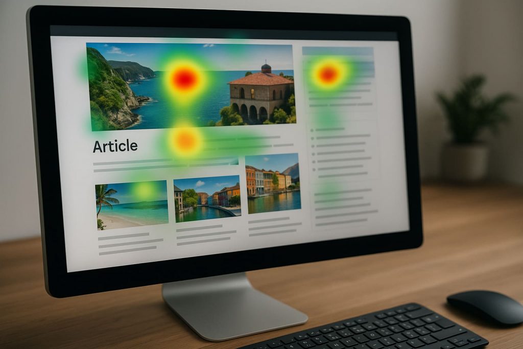 eye tracking mapas de calor agencias de viajes